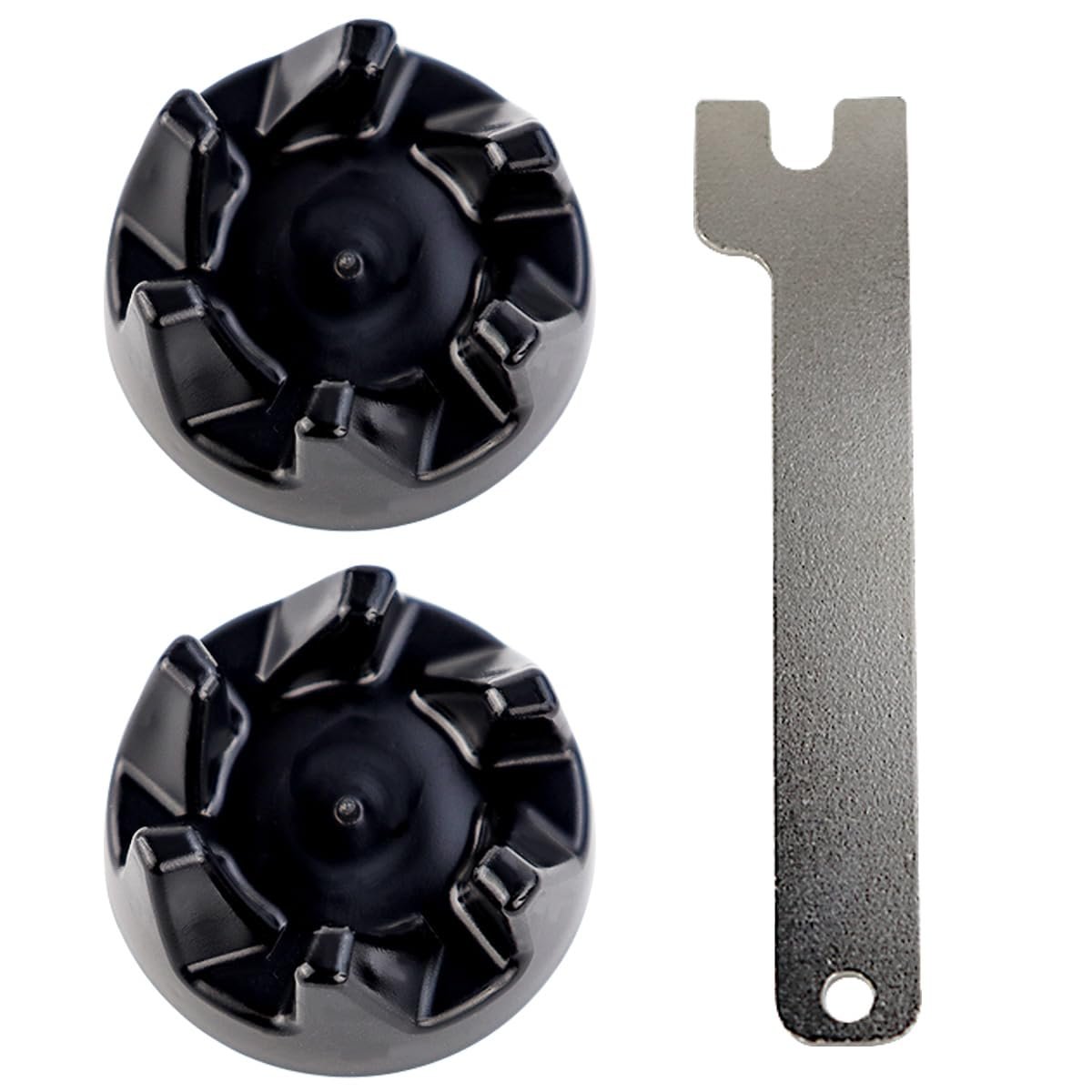 2 Pcs Black 9704230 Blender Drive Coupler with 1 Spanner Replacement Parts Compatible with KitchenAid WP9704230VP WP9704230 AP2930430 PS401661