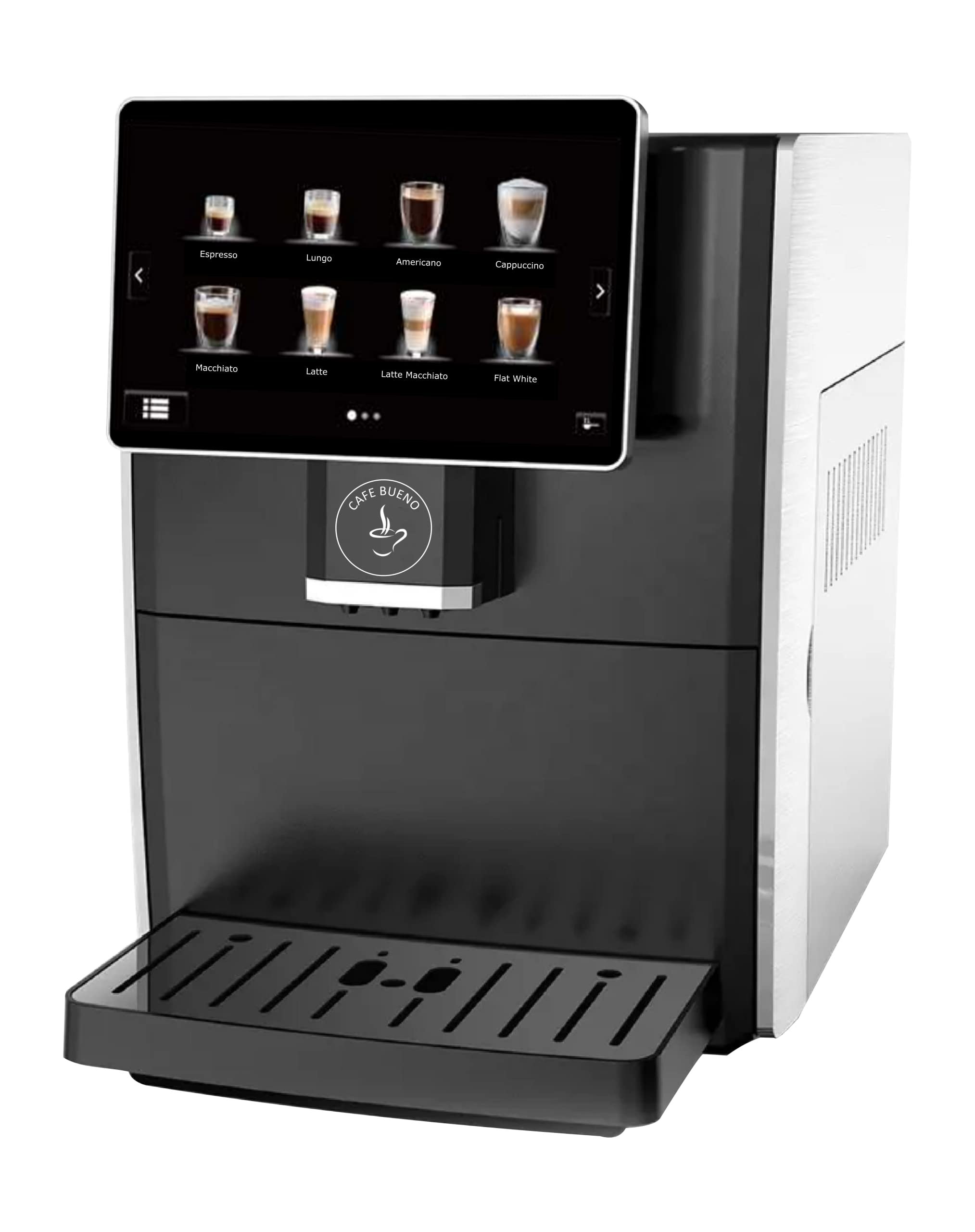 Cafe Bueno Super Automatic Espresso Machine For Home - Coffee Machine With Grinder & Milk Frother For Latte, Cappuccino, Macchiato - Auto Wake & Sleep – All Milk Types
