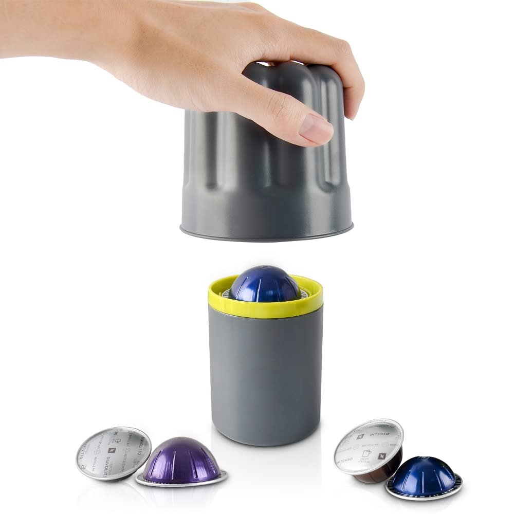 CAFEMASY Aluminum Coffee Capsule Vertuoline Pod Recycling Bin Coffee Pods Recycler for Separating Coffee Grounds and Aluminum Capsules