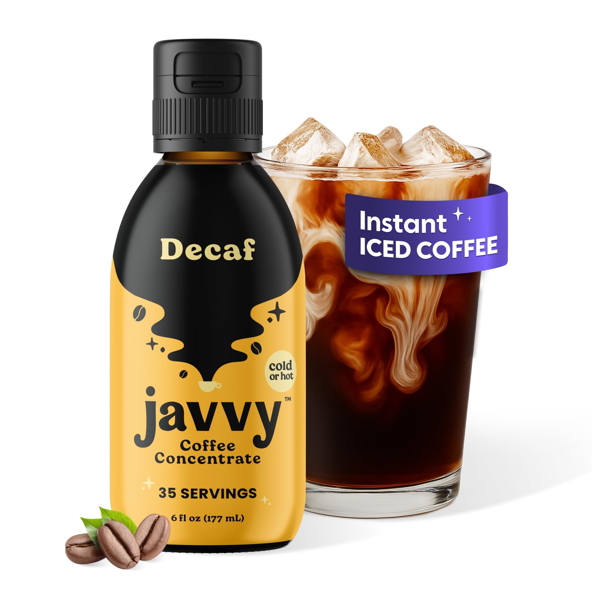 Coffee Concentrate - Cold Brew Coffee, Perfect for Hot or Iced Instant Coffees, Hot Drinks, Cold Brew Concentrate, 35 Servings - Original Decaf