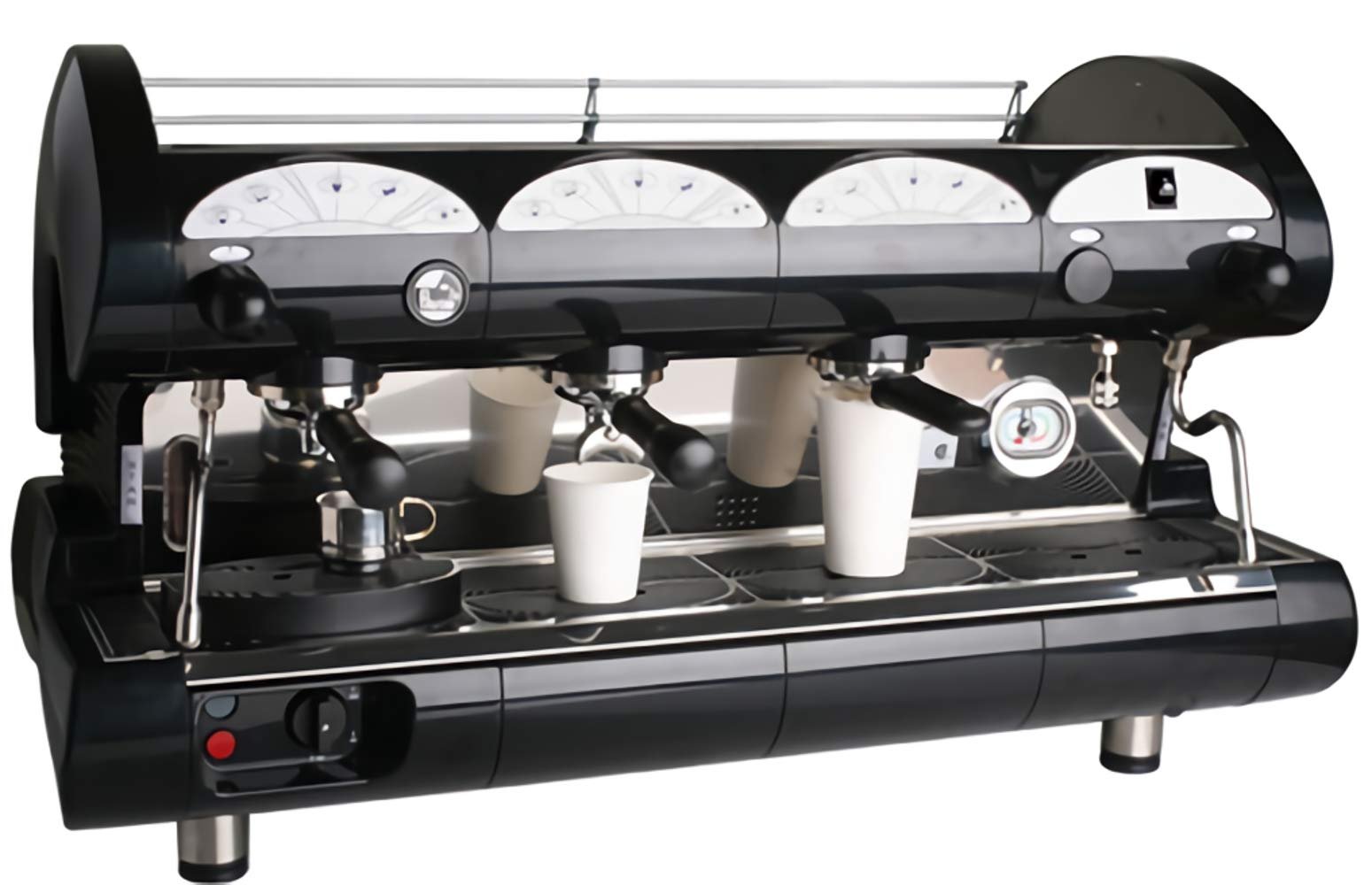 Commercial Volumetric Espresso Machine 3 Groups & 2 Steam Wands (Black)