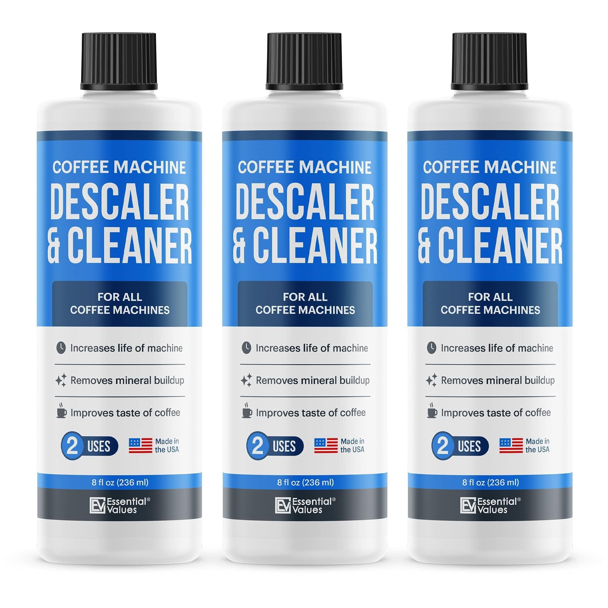 Descaling Solution (6 Uses) Coffee Machine Descaler Cleaner | Compatible with Breville Keurig Nespresso Delonghi & More | Liquid To Descale Automatic Coffee Makers & Espresso Machines 3 pack
