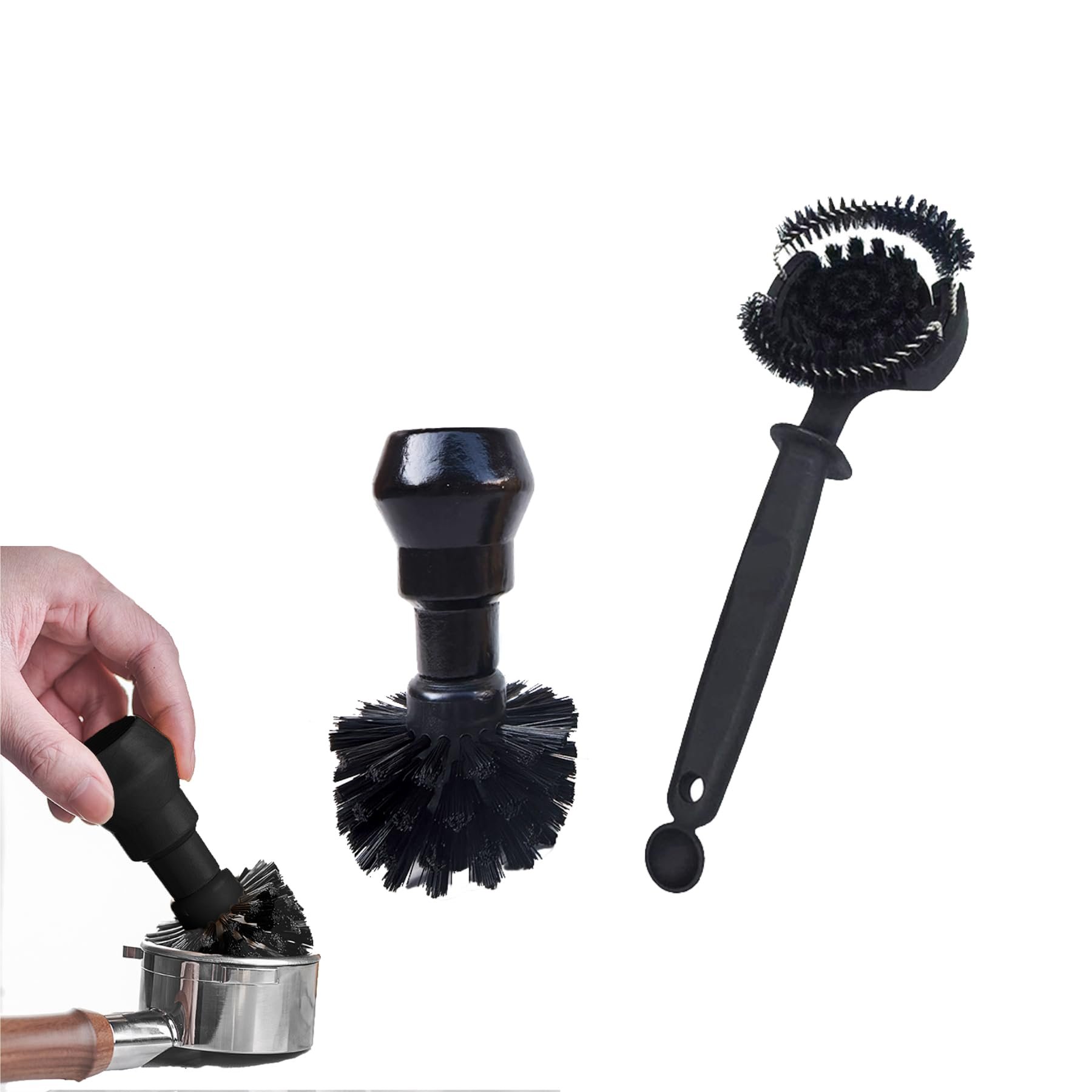 Espresso Coffee Machine Cleaning Brush Set,Group Head Cleaning Brush,Coffee Portafilter Cleaning Brush,360°Nylon Bristle,Effectively Cleaning, Barista Cleaning Tools,58MM