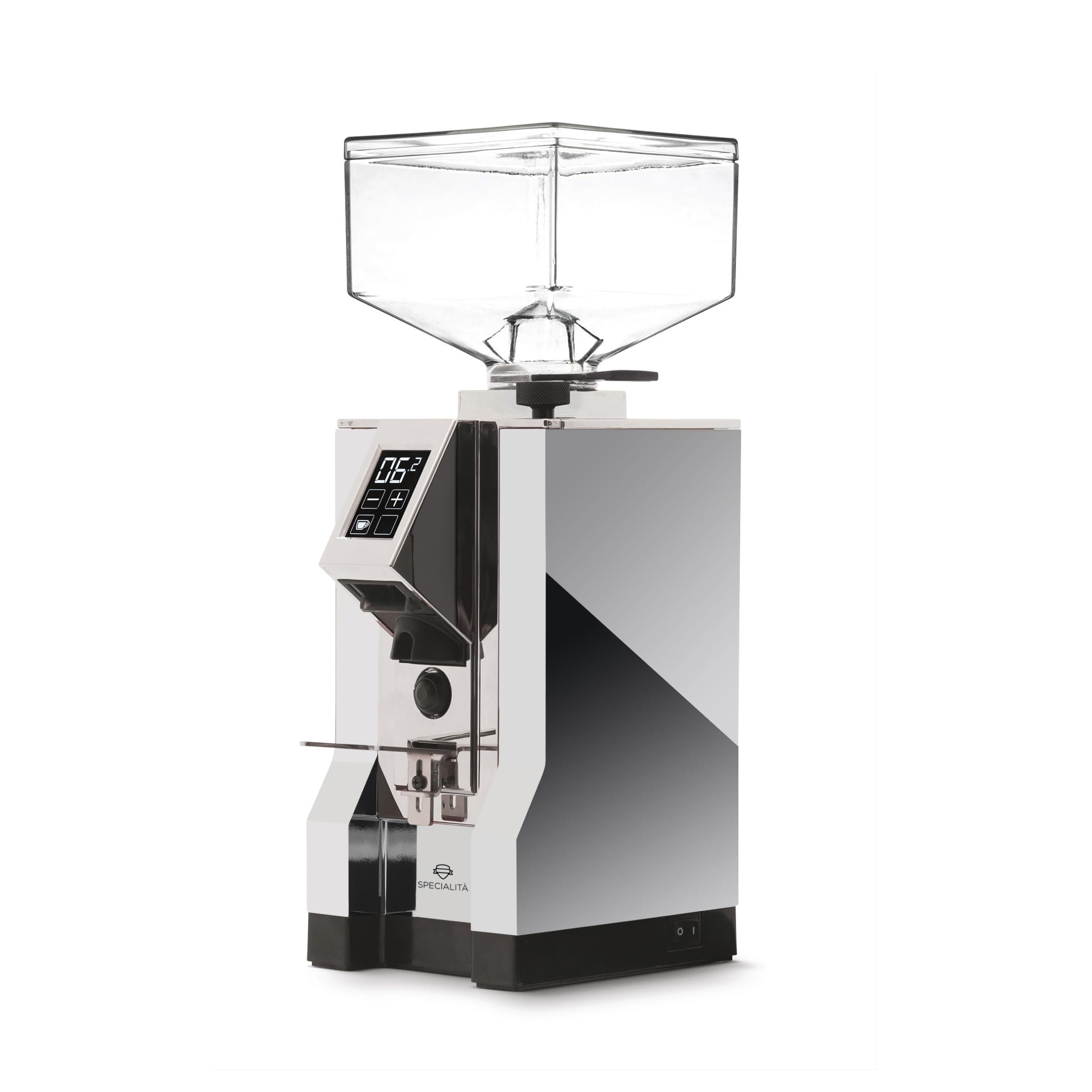 Eureka Mignon Specialita Espresso Grinder | Sound-Insulated | Stepless 55mm Burrs | Touchscreen | Chrome