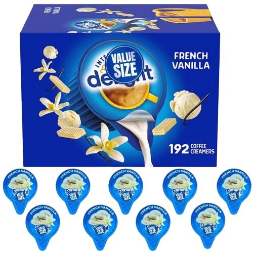 French Vanilla Coffee Creamer Singles, 192 Creamer Singles Included Great for Offices, Restaurants, Coffee, Bar, Gift and Homes