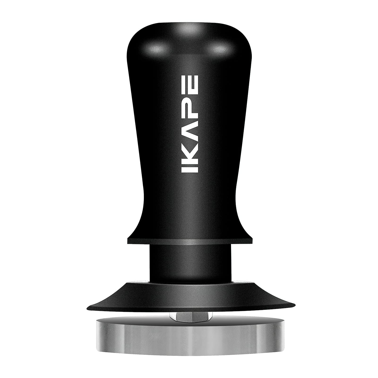 IKAPE 58.35mm Espresso Tamper, Premium Barista Coffee Tamper with Calibrated Spring Loaded, Threaded Stainless Steel Base Compatible with Espresso Machine Rancilio, Gaggia Bottomless Portafilter