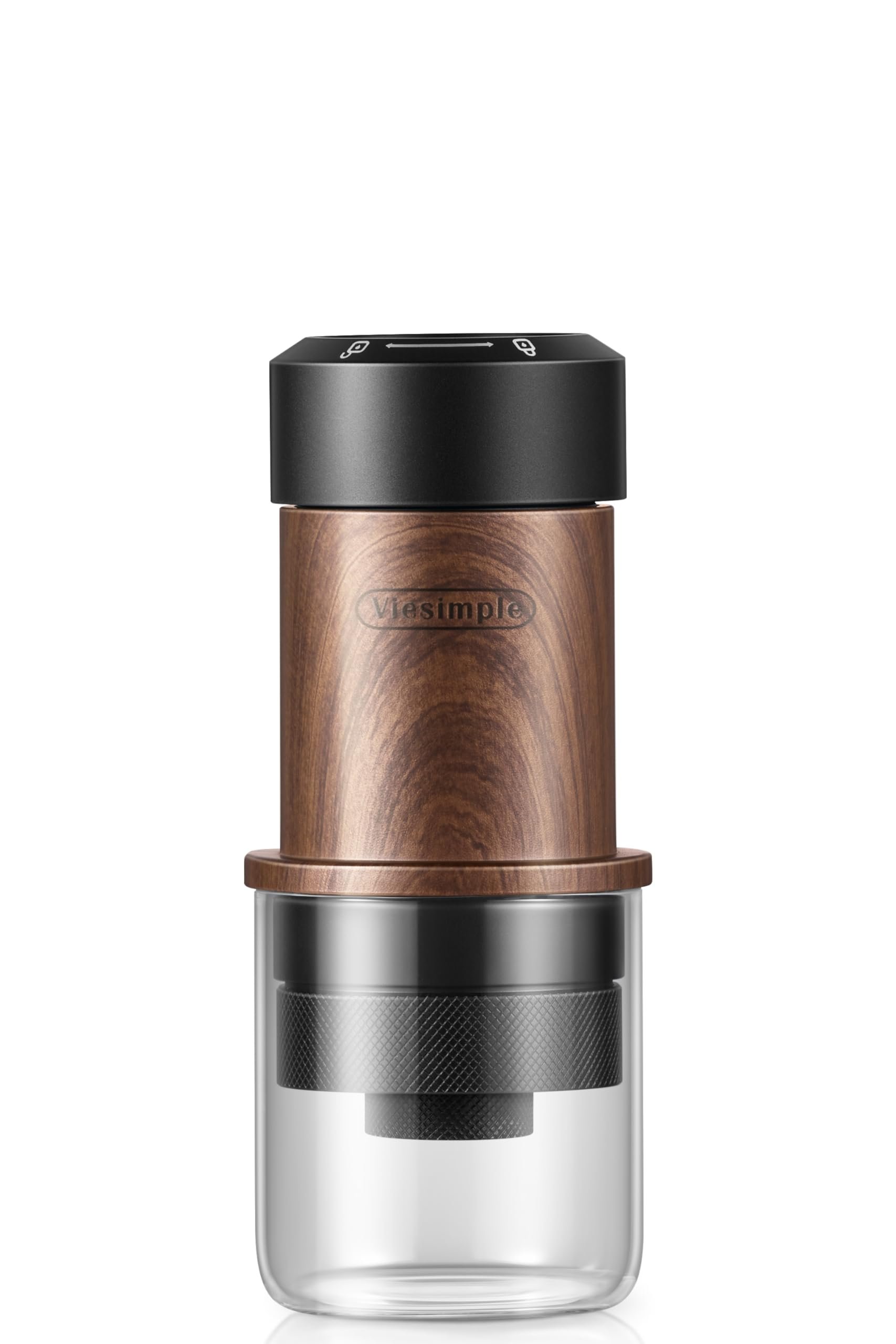 M5 Manual Espresso Maker, Portable Coffee Machine with 2-in-1 Bottomless Portafilter, No Electricity for Camping Travel Office, Cafe-Quality Stainless Steel, 80ml Tank & 2-Year Warranty