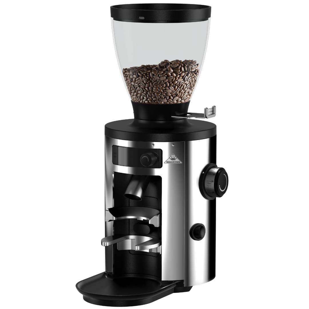 Mahlkonig X54 Allround Electric Coffee Grinder, Coffee Bean Grinder, Burr Coffee Grinder, Coffee Grinders for Home Use with Stepless Adjustment for Precise Grinds, Capacity - 250 Gram (Chrome)