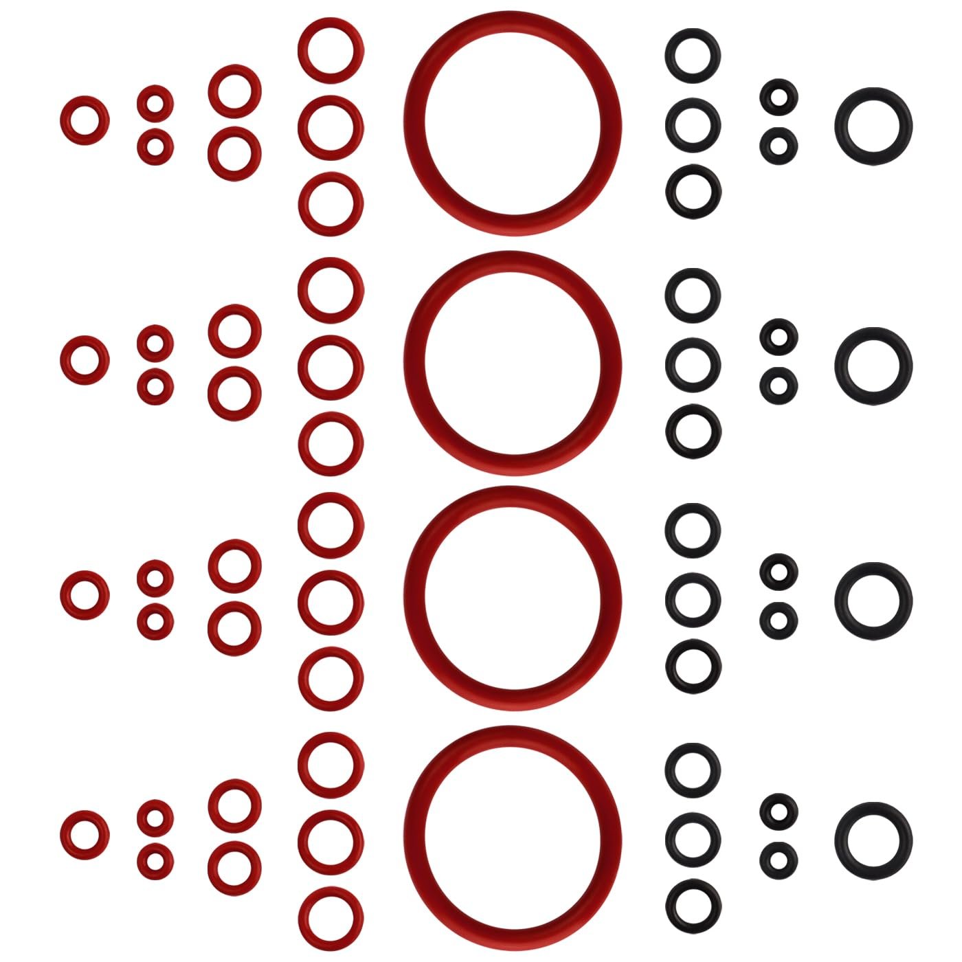 Mesee 60Pcs Silicone Seal O-Ring Kit Coffee Machine Sealing Gasket Professional Maintenance Kits 15 Sizes Seal O Rings Nozzle Gasket Fit for Saeco Philips Gaggia Esspresso Spidem Coffee Machine