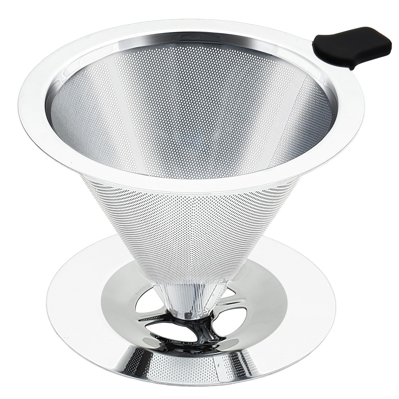 Premium Pour Over Coffee Dripper with Reusable Stainless Steel Filter – Portable, Easy Clean Coffee Maker for Single Cup Brewing – Ideal for Home, Office, Camping