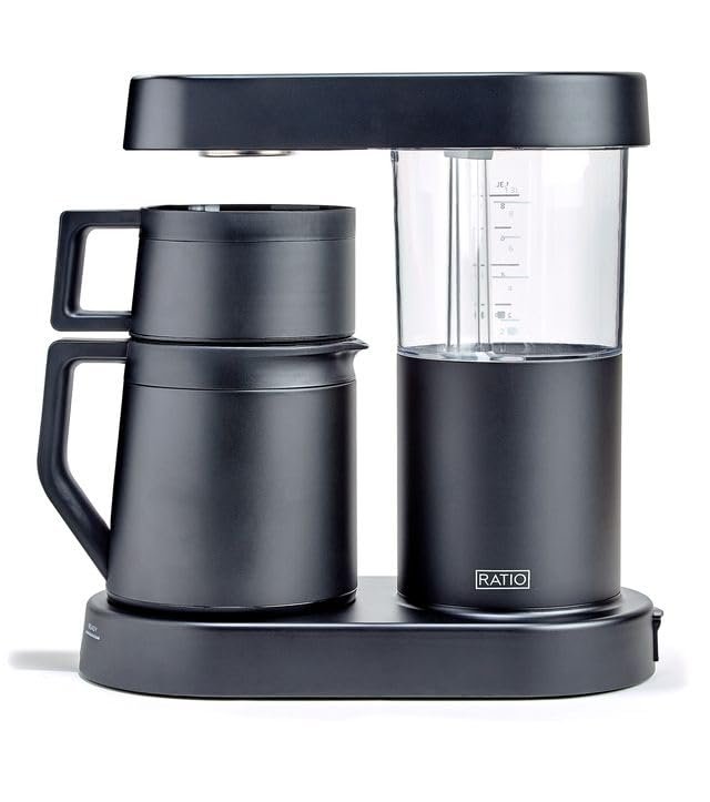 Ratio Six Series 2 Coffee Machine - Automatic Drip Coffee Maker - 1.25L/40oz - Brews 2-8 Cups - Matte Black