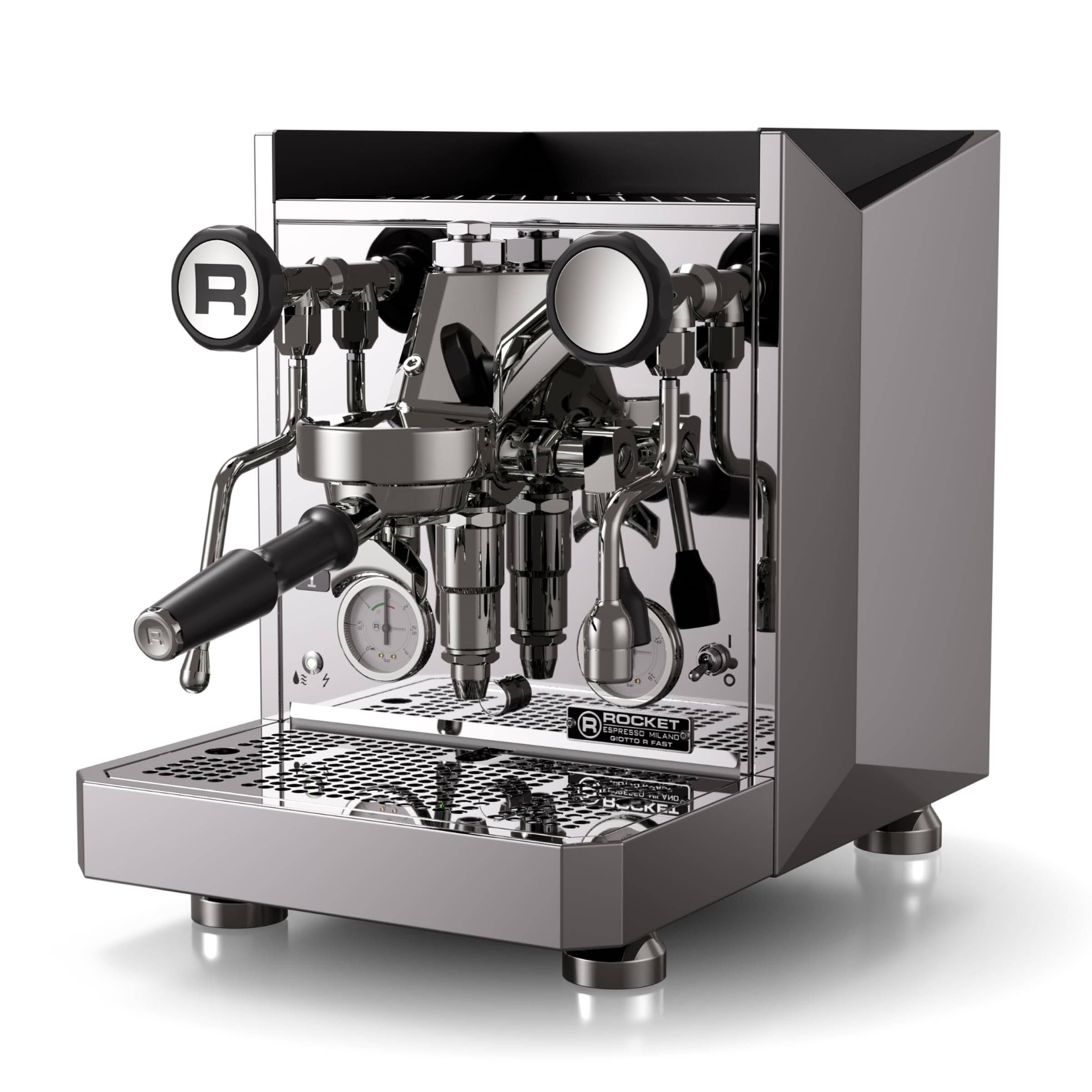 Rocket Espresso Giotto FAST R Espresso Machine | Rotary Pump | Heat Exchanger | PID Temperature Control | (Chrome)